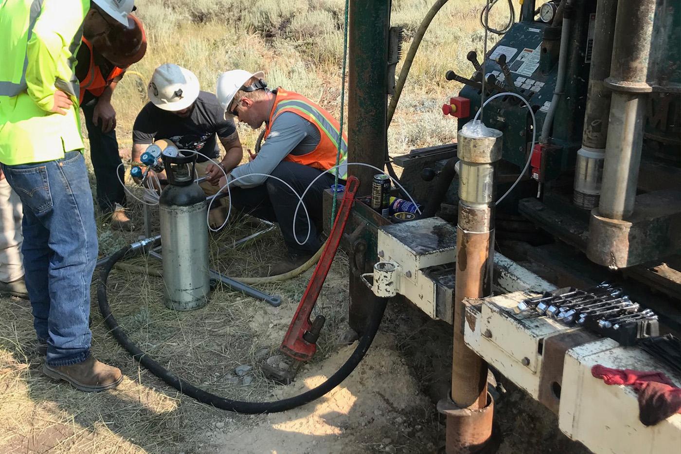 La Prele Dam geotechnical drilling, Douglas, Wyoming