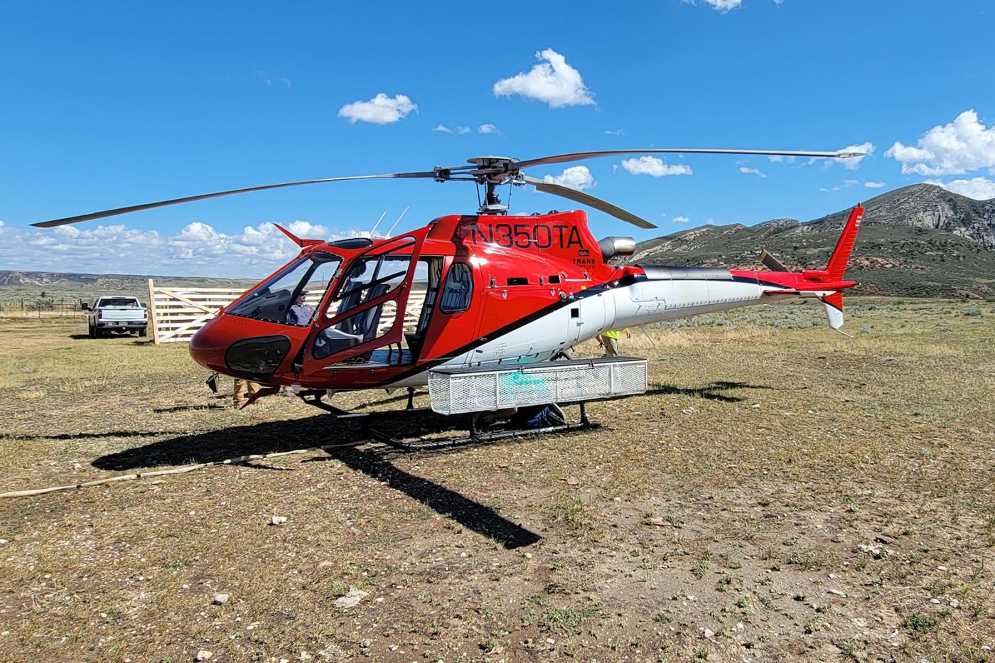 La Prele Dam 2023 Helicopter