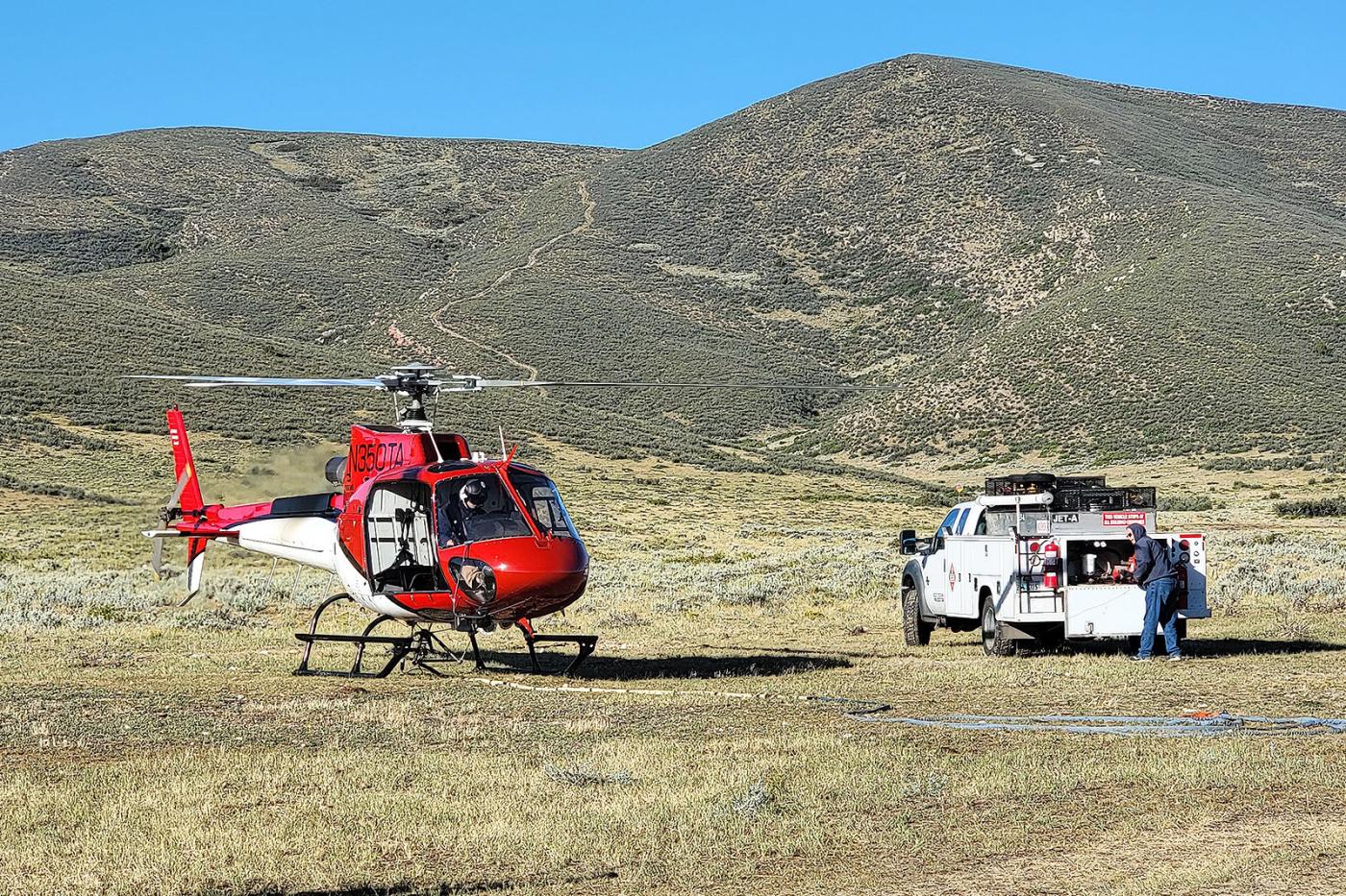 La Prele Dam 2023 Helicopter