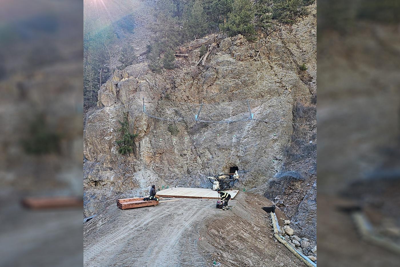Nelson Tunnel core drilling