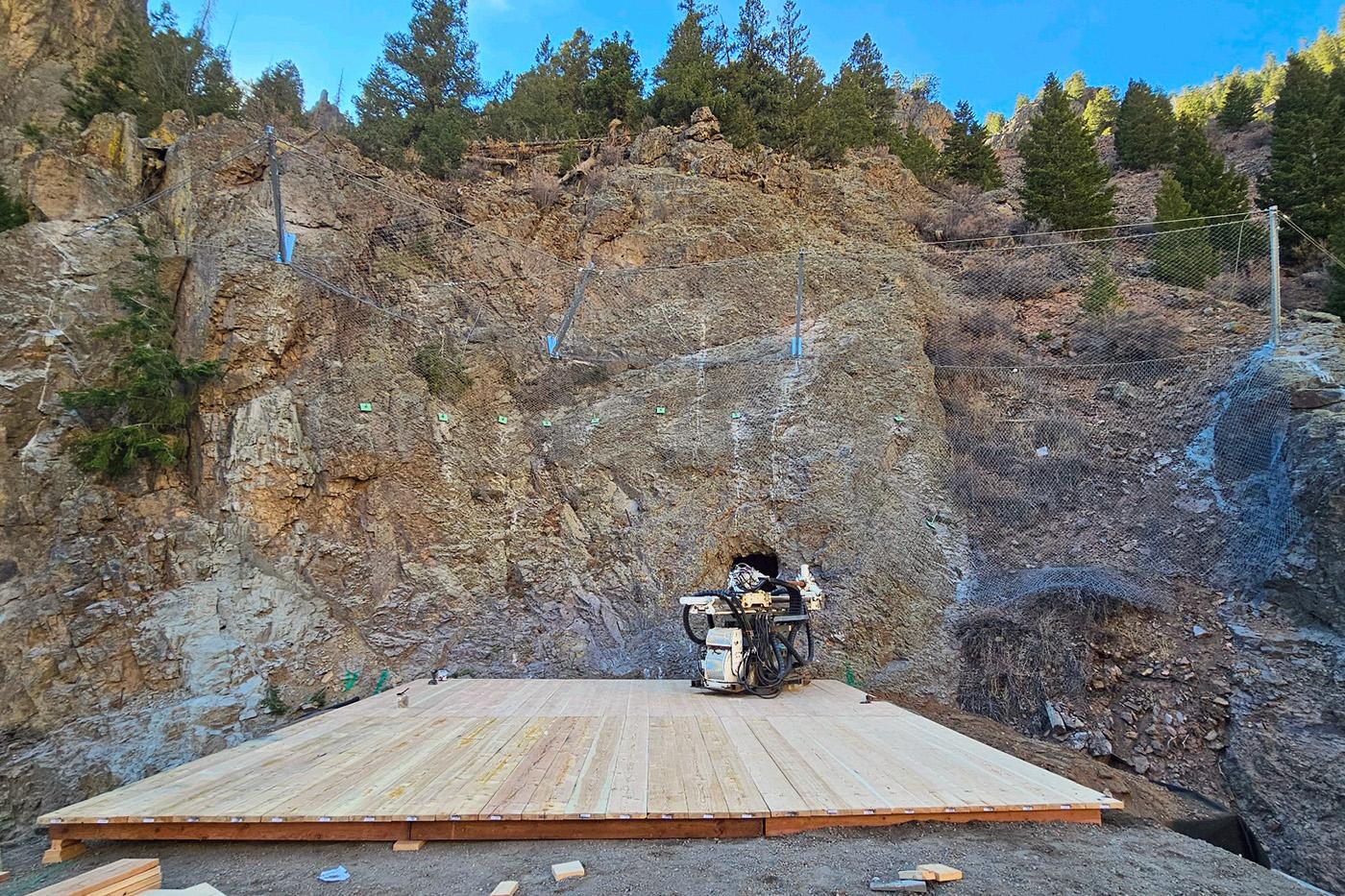 Nelson Tunnel core drilling